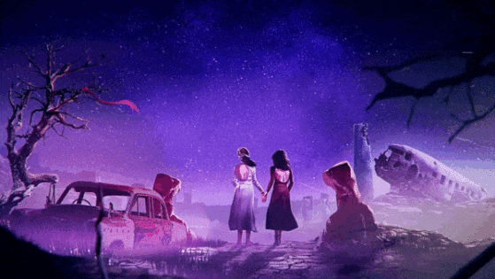 Purple galaxy live wallpaper